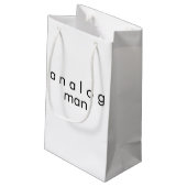 Analoge Man Witte Klein Cadeauzakje (Achterkant Gekanteld)