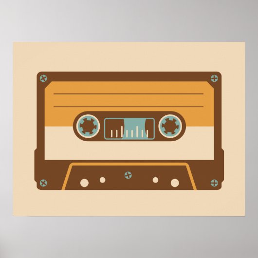 Analoge Mix Tape Cassette Poster (Voorkant)