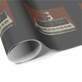 Analoge modulaire synthesizer katmuziekopwekker cadeaupapier (Rol Hoek)