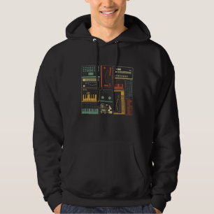 Analoge modulaire Synthesizer Music Producer Toets Hoodie