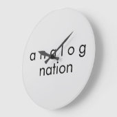 Analoge Natuur Audio grijs Kwartz wandklok (Hoek)