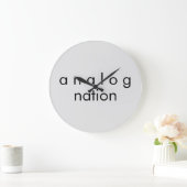 Analoge Natuur Audio grijs Kwartz wandklok (Huis)