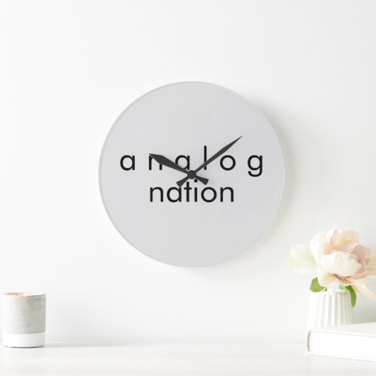 Analoge Natuur Audio grijs Kwartz wandklok (Huis)