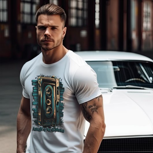 Analoge nostalgie,  ontwerp t-shirt