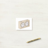 Analoge schaakklok post-it® notes (Op bureau)