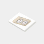 Analoge schaakklok post-it® notes (Schuin)