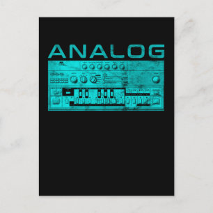 Analoge Synthesizer Keyboard Briefkaart