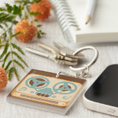 Analoge taperecorder weergeven sleutelhanger (Voorkant Rechts)