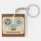 Analoge taperecorder weergeven sleutelhanger (Achterkant)