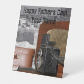 analoge videocamera Retro Reclamebord Met Voetstuk (Voorkant)