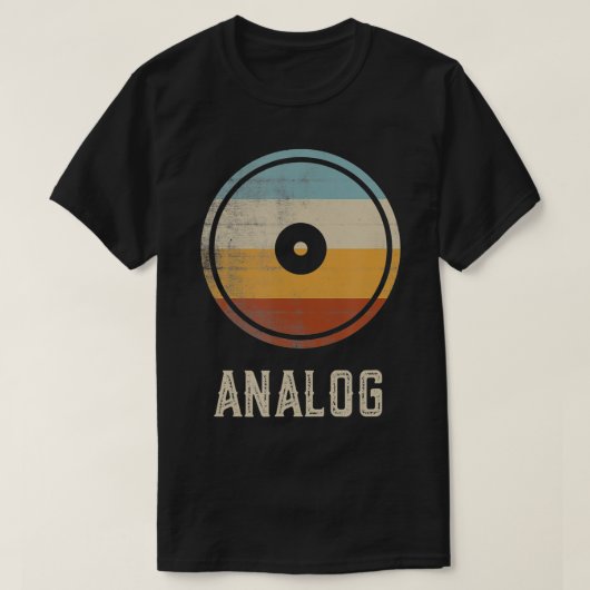 Analoge Vinyl Retro Music Lover Record Audi T-shirt (Design voorkant)