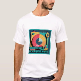 Analoge ziel in een digitale wereld - Retro Platen T-shirt