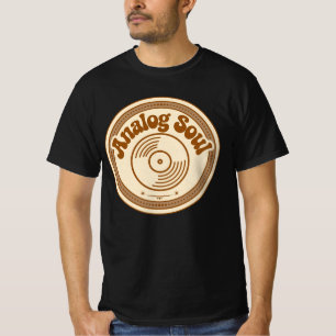 Analoge ziel vinylplaat retro T-shirt