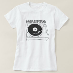 Analoque Nonstop - Cool 80s Ontwerp met Platenspel T-shirt