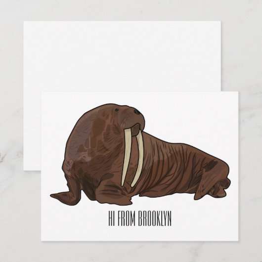 Analyse Walrus cartoon Briefkaart (Voorkant / Achterkant)