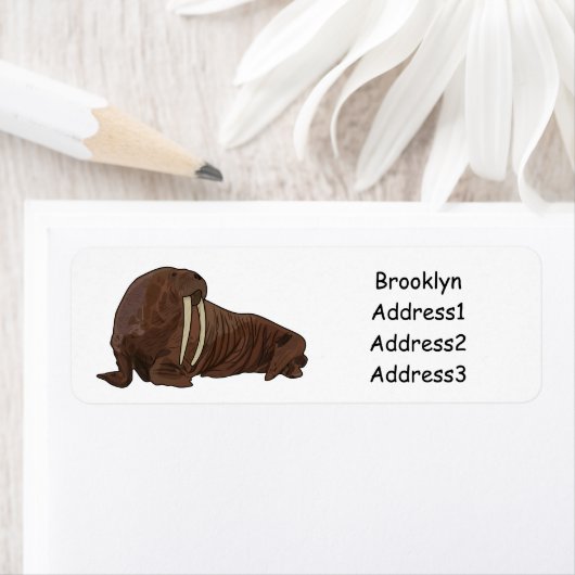 Analyse Walrus cartoon Etiket (Insitu)