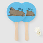 Analyse Walrus cartoon Handwaaier (Voorkant en achterkant)