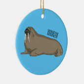 Analyse Walrus cartoon Keramisch Ornament (Rechts)