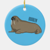 Analyse Walrus cartoon Keramisch Ornament (Achterkant)