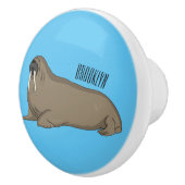 Analyse Walrus cartoon Keramische Knop (Rechts)