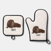 Analyse Walrus cartoon Ovenwant & Pannenlap Set (Voorkant)