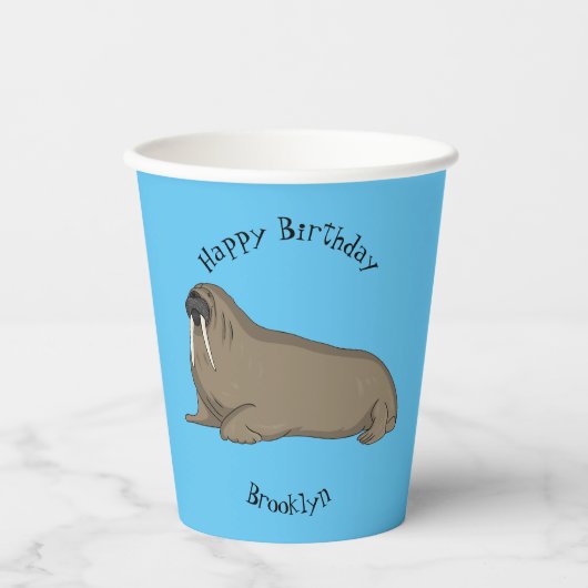 Analyse Walrus cartoon Papieren Bekers (Voorkant)
