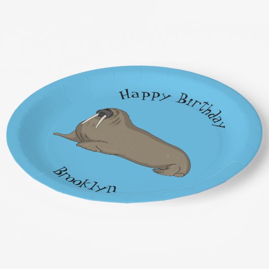 Analyse Walrus cartoon Papieren Bordje (Gekanteld)