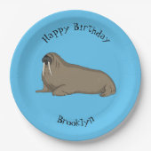 Analyse Walrus cartoon Papieren Bordje (Voorkant)