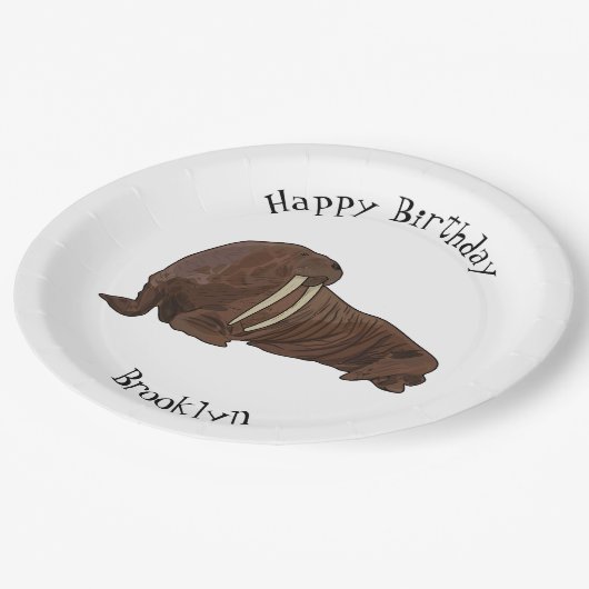 Analyse Walrus cartoon Papieren Bordje (Gekanteld)