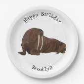 Analyse Walrus cartoon Papieren Bordje (Voorkant)