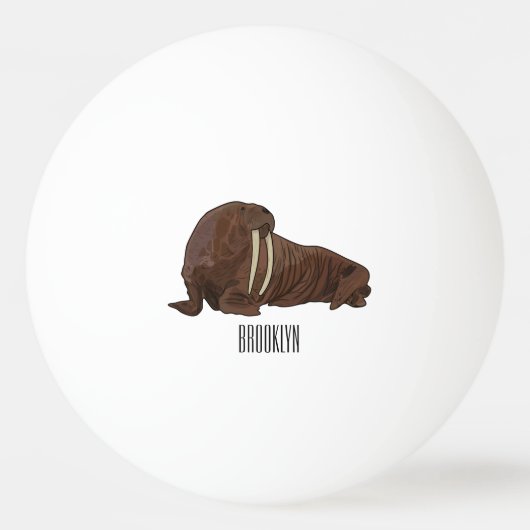 Analyse Walrus cartoon Pingpongbal (Voorkant)