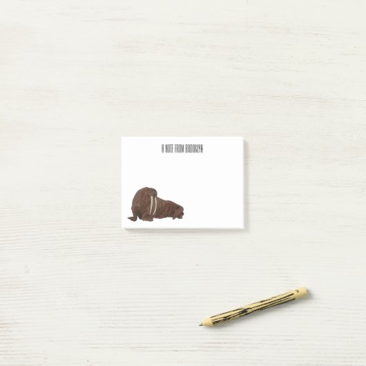 Analyse Walrus cartoon Post-it® Notes (Op bureau)