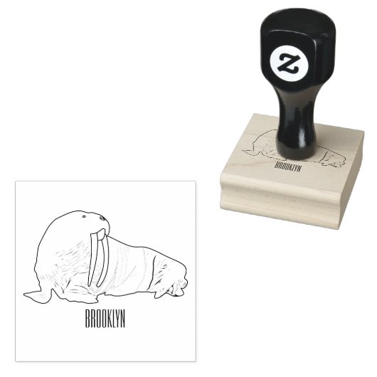 Analyse Walrus cartoon Rubberstempel (Gestempeld)
