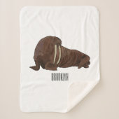 Analyse Walrus cartoon Sherpa Deken (Voorkant)