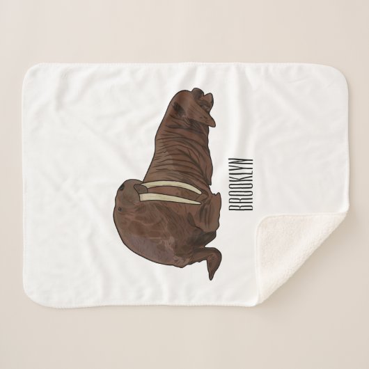 Analyse Walrus cartoon Sherpa Deken (Voorkant (horizontaal))