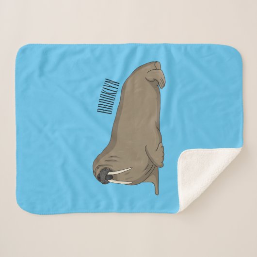 Analyse Walrus cartoon Sherpa Deken (Voorkant (horizontaal))