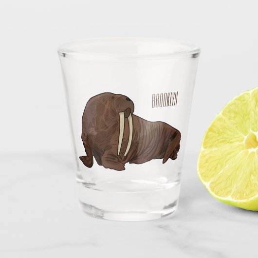 Analyse Walrus cartoon Shot Glas (Voorkant)