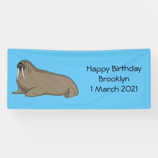 Analyse Walrus cartoon Spandoek (Horizontaal)