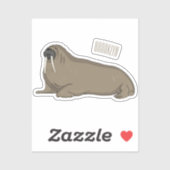 Analyse Walrus cartoon Sticker (Vel)