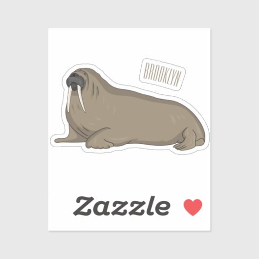 Analyse Walrus cartoon Sticker (Vel)