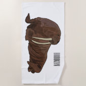Analyse Walrus cartoon Strandlaken (Voorkant)