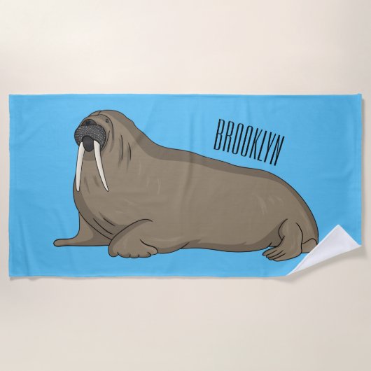 Analyse Walrus cartoon Strandlaken (Voorkant)