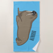 Analyse Walrus cartoon Strandlaken (Voorkant)