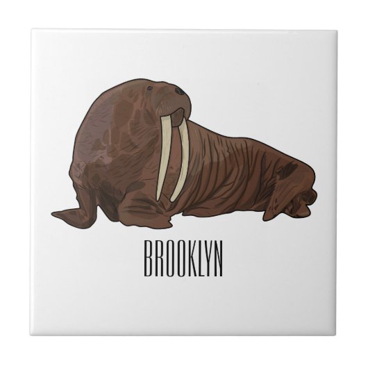Analyse Walrus cartoon Tegeltje (Voorkant)