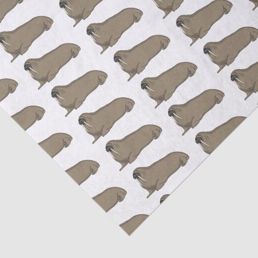 Analyse Walrus cartoon Tissuepapier (Detail)