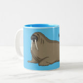 Analyse Walrus cartoon Tweekleurige Koffiemok (Voorkant links)