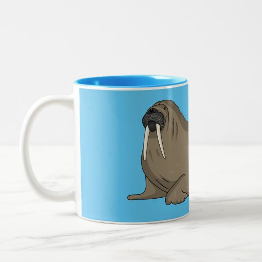 Analyse Walrus cartoon Tweekleurige Koffiemok (Links)
