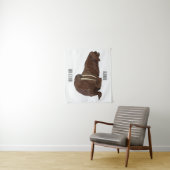 Analyse Walrus cartoon Wandkleed (In situ)