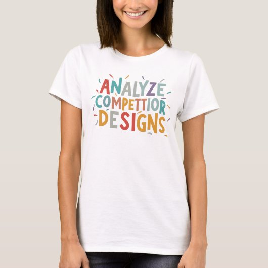 Analyseer design van concurrenten, concurrentievoo t-shirt (Voorkant)