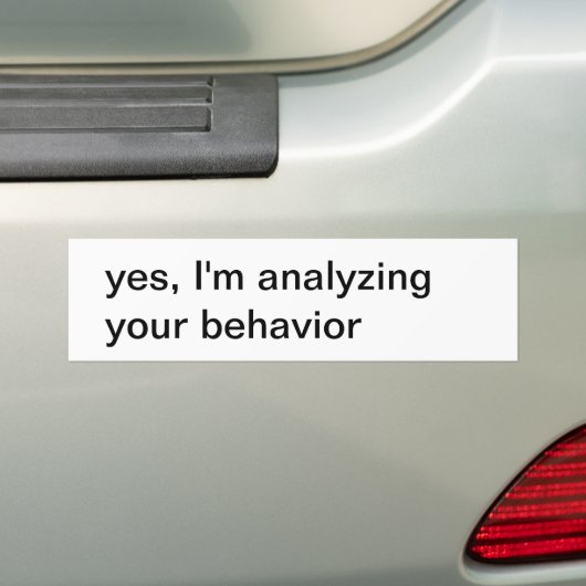 Analyseren van uw Bumpersticker Gedrag (Op auto)